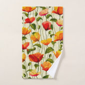 Des pavots brillants (Serviette à main)