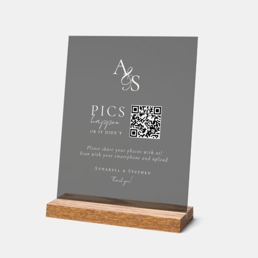 Des photos ! Photo, QR-Code, Mariage, Dark (Angle)