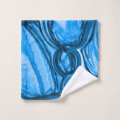 Des pierres rondes dans les tons bleu roi (Gant de toilette)