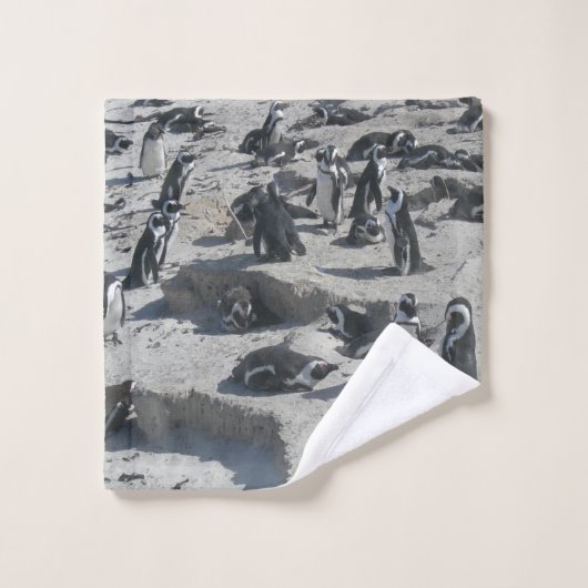 Des pingouins mignons sur le set de serviettes de  (Gant de toilette)