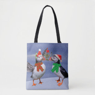 Des Puffins Festifs Sur Tout Le Sac D'Impression