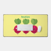 Des radis mignons chantant des légumes de dessin a (Clavier et souris)