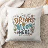 Des Rêves Fleurissent Ici Jeter Des Oreillers (Couverture)