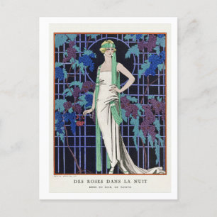 Des robes dans la nuit: door Barbier Briefkaart