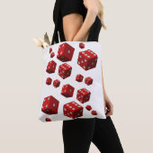 dés rouges sac fourre-tout (De près)