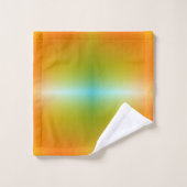 Des serviettes de couleur vive pendent à une barre (Gant de toilette)