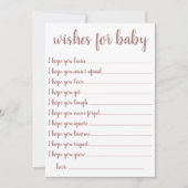 Des souhaits simples | Carte de conservation Rose  (Devant)