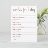 Des souhaits simples | Carte de conservation Rose  (Debout devant)