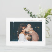 Des souhaits simples | Carte de vacances minimalis (Debout devant)