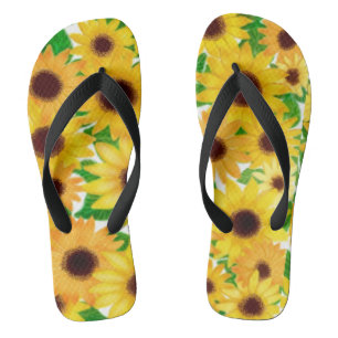 Des tongs de tournesol européens joyeux