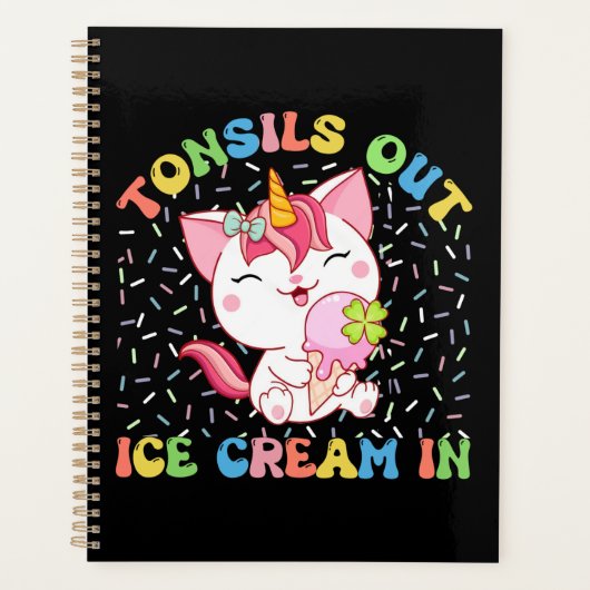 Des Tonsiles, De La Glace Dans | Chat Unicorn (Devant)