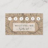 Des tournesols rustiques sur une carte de fidélité (Devant)