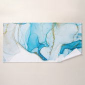 Des vagues d'océan doré. Image abstraite et lumine (Serviette de bain)