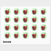 Des vers mignons dans un autocollant Apple (Feuille)