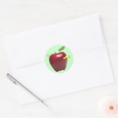 Des vers mignons dans un autocollant Apple (Enveloppe)