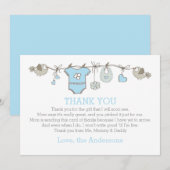 Des vêtements de babyboy élégants et bleus merci B (Devant / Derrière)