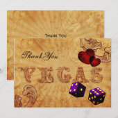 dés violet Vintage Vegas Merci (Devant / Derrière)