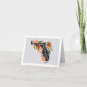 Des voeux Chaleureux De La Carte Florida Note| Gri (Devant)