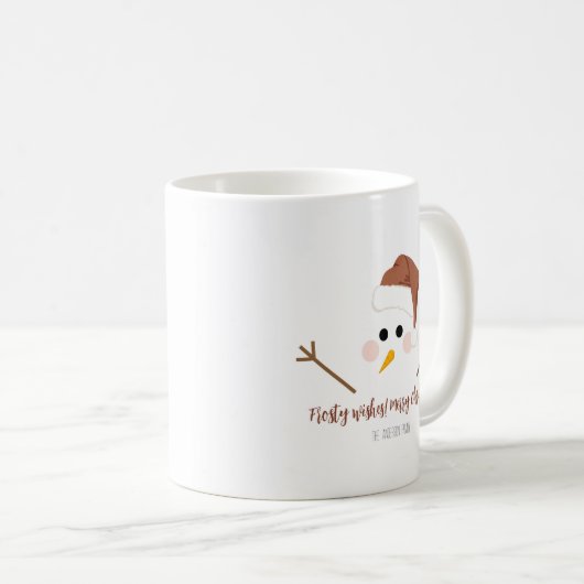 Des voeux de givre ! Joyeux Noël Mug (Devant droit)