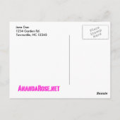 Désactivé dans la carte postale rose rétro (Dos)