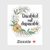 Désactivé non jetable autocollant (Feuille)