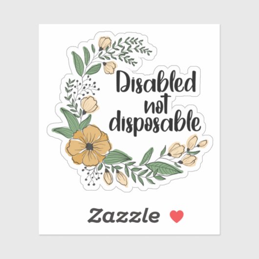 Désactivé non jetable autocollant (Feuille)