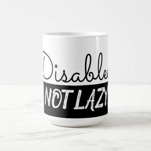 Désactivé. Pas Lazy. Mug au café. (Centre)