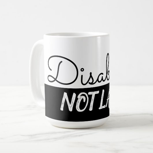 Désactivé. Pas Lazy. Mug au café. (Devant gauche)