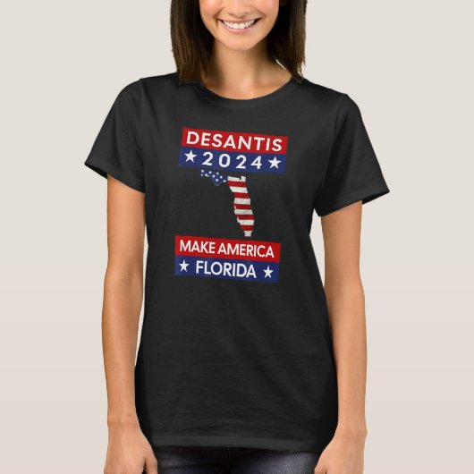 DeSantis 2024 make America Florida T-shirt (Voorkant)
