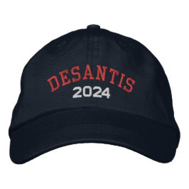 Desantis 2024 - rood wit blauw geborduurde pet