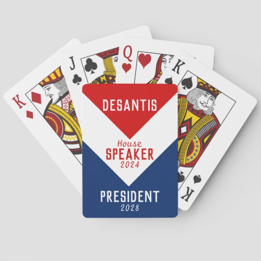 DeSantis 2024 Voorzitter van het Parlement Preside Pokerkaarten (Achterkant)