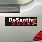DeSantis 2028 met Flag Eagle Bumper Bumpersticker (Op auto)