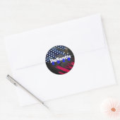 DeSantis 2028 op Vlag Ronde Sticker (Envelop)