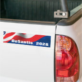 DeSantis 2028 Tekst met vlag Bumpersticker (Op Truck)