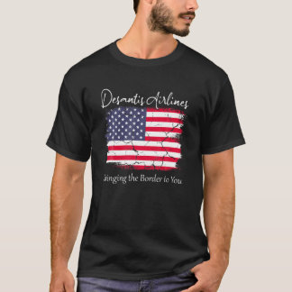Desantis Airlines Funny Political Meme Ron Desanti T-shirt