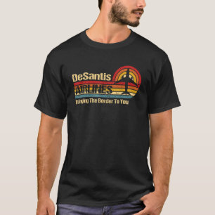 DeSantis Airlines Retro Political Meme Fun T-shirt
