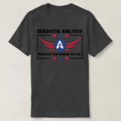 Desantis Airlines Shirt dat de grens haalt (Design voorkant)