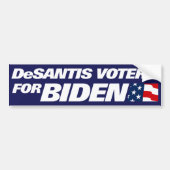 DeSantis Supporters voor Biden 2024 Bumpersticker (Voorkant)