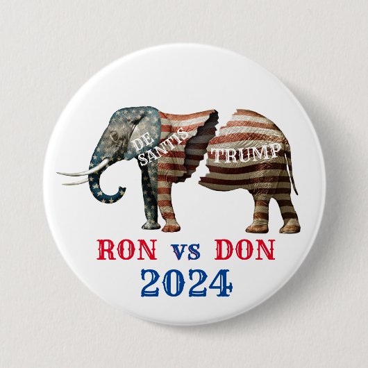 DeSantis vs Trump 2024 Ronde Button 7,6 Cm (Voorkant)