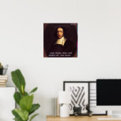 Descartes "Ik denk daarom ik ben" Poster van citaa (Thuiskantoor)