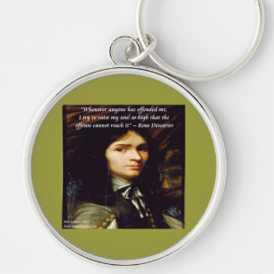 Descartes "Verhef Mijn Ziel" Beroemde Citaten Sleutelhanger