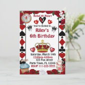 Descendants rise of red custom birthday invitation (Debout devant)