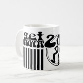 Descendez 2 vinyle musique funky mono mug (Devant gauche)