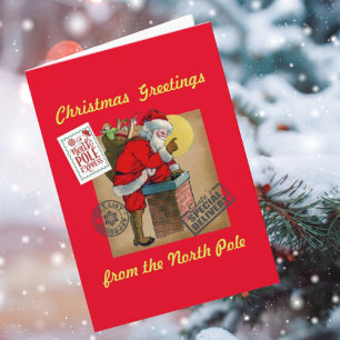 Descendre La Cheminée Avec Jouets Carte Pliée 5"X7