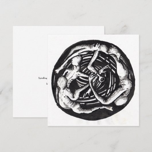 Descente spirale, carte plate (Devant / Derrière)