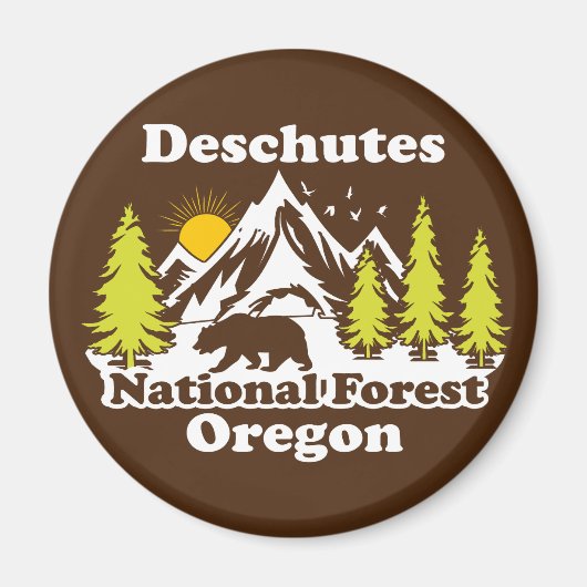 Deschutes Nationaal Bos Oregon Magneet (Voorkant)