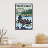 Deschutes River Rafting - Bend, of reisposter Poster (Keuken)