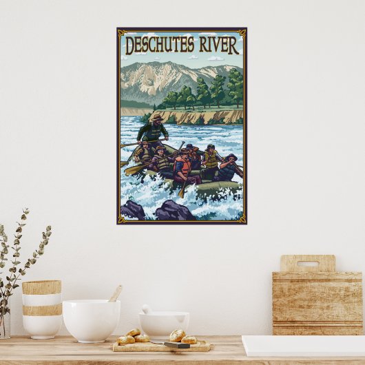 Deschutes River Rafting - Pente, OU affiche de voy (Cuisine)