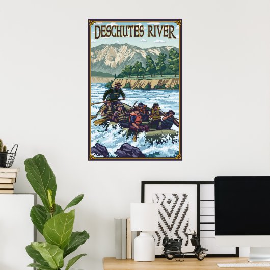Deschutes River Rafting - Pente, OU affiche de voy (Bureau à domicile)