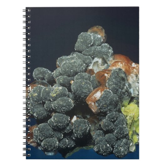 Descloizite op calciet notitieboek (Voorkant)